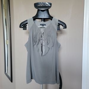 Gray silk Bananna Republic Top, Size L